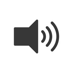 bullhorn music sound silhouette icon. Isolated and flat illustration. Vector graphic