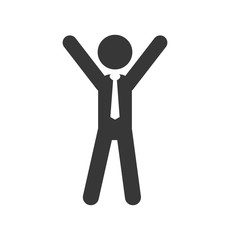man male pictogram suit person icon. Isolated and flat illustration. Vector graphic