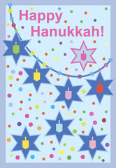 Obraz premium Hanukkah card