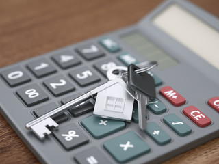 Calculator and house keys