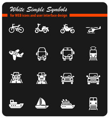 transport icon set