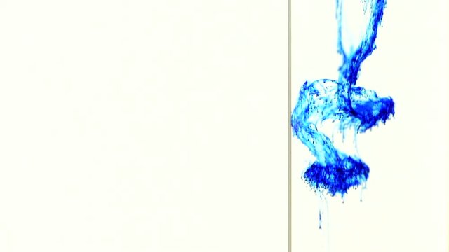 Methylene blue fall in water of two test tube laboratory