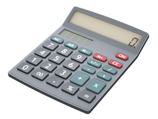 Calculator isolated on white