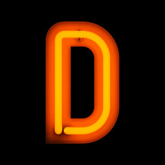 Neon Letter D