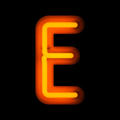 Neon Letter E (Rounded)