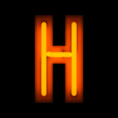 Neon Letter H