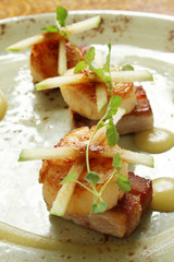 pan fried scallop shelfish appetizer