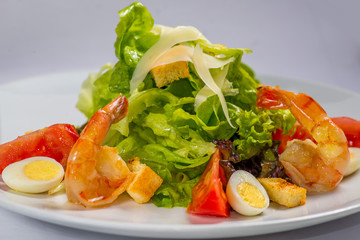 salad plate on a white background for the menu