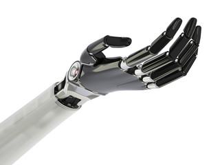 Black Robot Wrist On White Background 3d Illustration