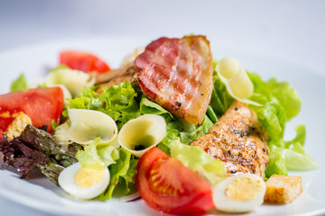 salad plate on a white background for the menu