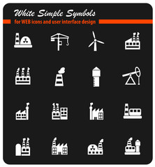 industrial building icon set