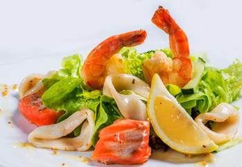 salad plate on a white background for the menu