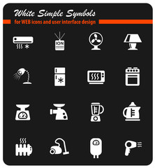 home appliances icon set