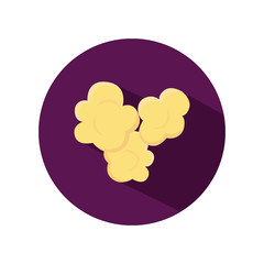 Popcorn color flat icon