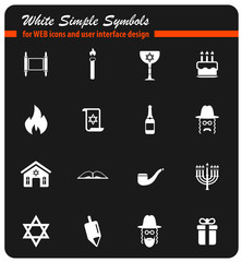 Hanukkah simply icons