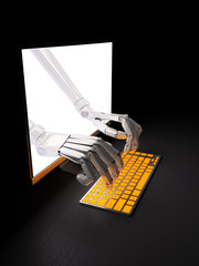 Remote control hack concept 3d illustration