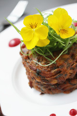 Plated onion bhaji