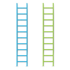 wooden ladder, vector illustration