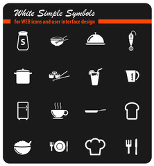 Food and kitchen simply icons