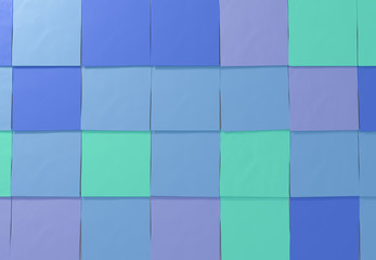 Sticky notes on white background. 3D illustration.