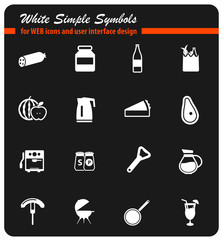 Food and kitchen simply icons