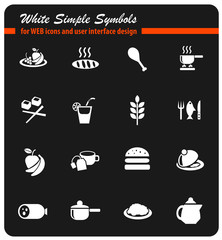 food and kitchen icon set