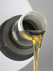 Pouring engine oil