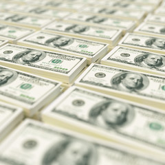 Stacks of Dollar Bills