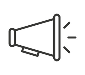 megaphone sound silhouette icon