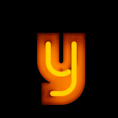Neon Letter y lower case red neon alphabet collection
