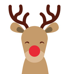 Fototapeta premium reindeer christmas character isolated icon