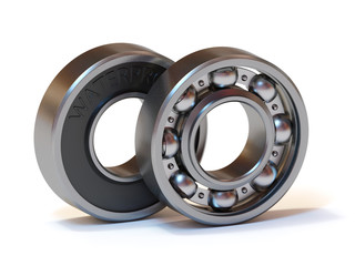 Ball bearings isolated on white