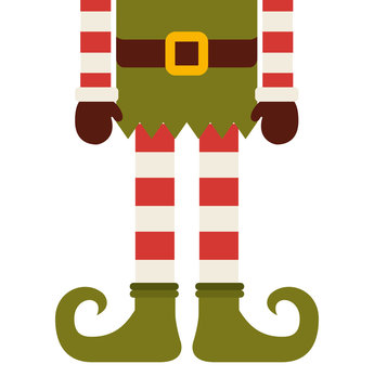christmas elf character isolated icon