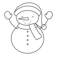 snowman christmas character isolated icon