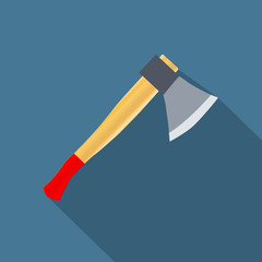 Colorful ax flat icon