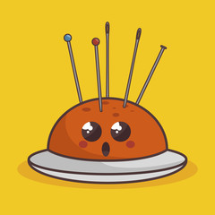 needle case character icon vector illustration graphic