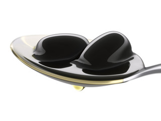 Black olives and olive oil