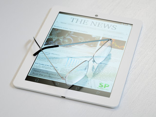 Tablet PC with newspaper app