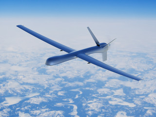 Unmanned aerial vehicle in the sky