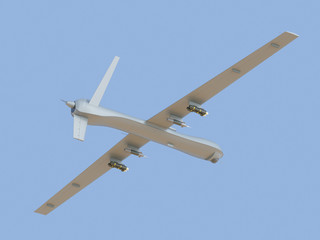 Unmanned aerial vehicle in the sky