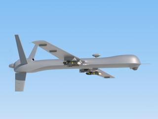 Unmanned aerial vehicle in the sky