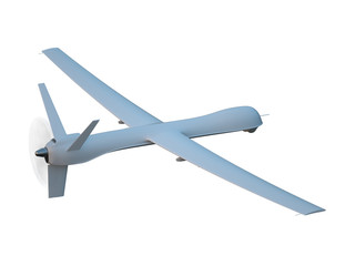 Unmanned aerial vehicle isolated on white