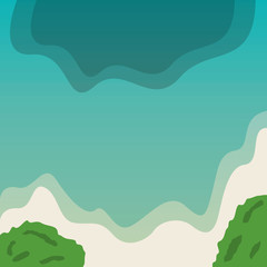 beach landscape background icon