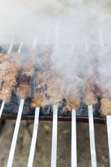 grilled skewers on the grill