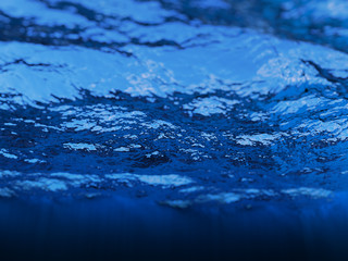 Underwater ocean surface close-up background 3d illustration