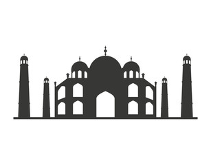 taj mahal isolated icon