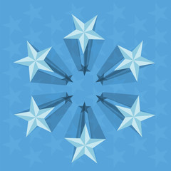 Obraz premium blue stars perspective
