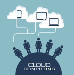 cloud computing data icon vector illustration graphic