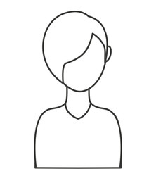 young woman isolated icon