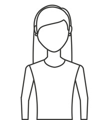 young woman isolated icon